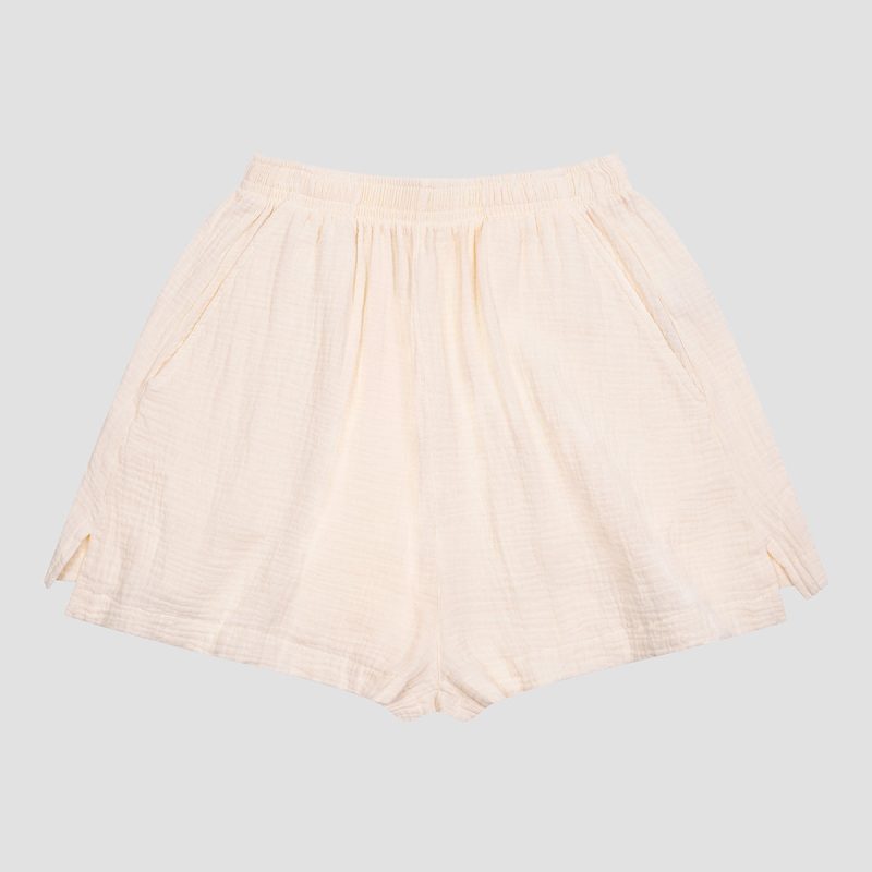 0000 PigletinBed CottonGauzePyjamasShorts Cream