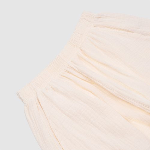 0001 PigletinBed CottonGauzePyjamasShorts Detail Cream