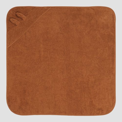 0002 PigletinBed KidsHoodedTowel Chestnut