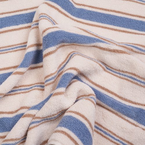 0012 PigletinBed ShorehamStripe Towel MeadowBlue Detail2