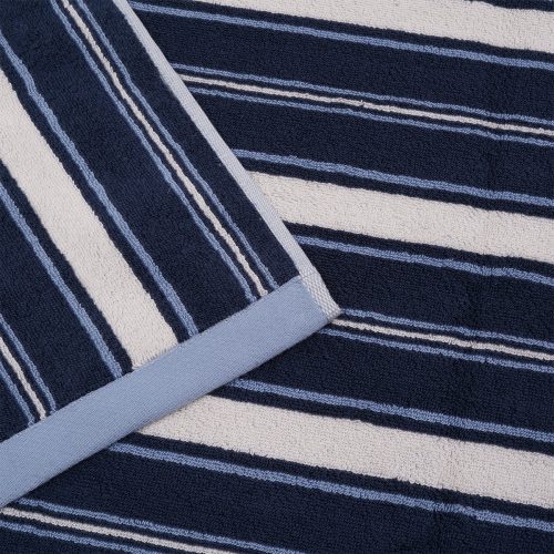 0015 PigletinBed ShorehamStripe Towel AstralBlue Detail1