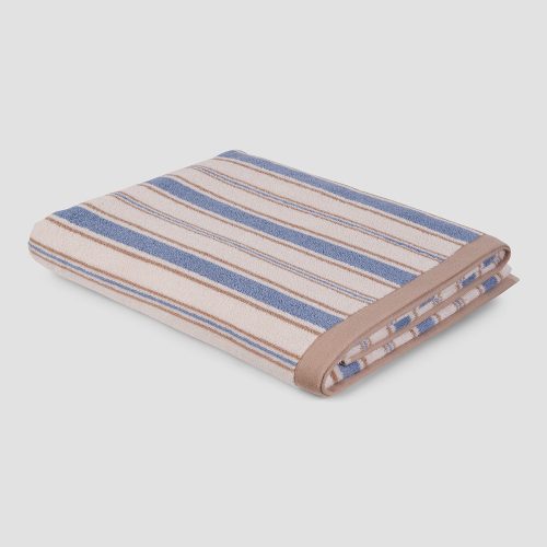 0023 PigletinBed ShorehamStripe BathSheet MeadowBlue