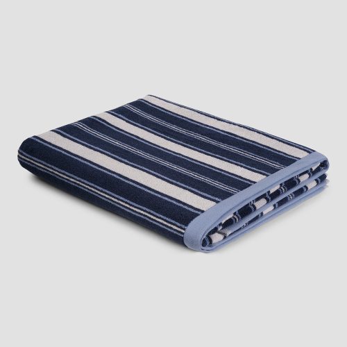 0024 PigletinBed ShorehamStripe BathSheet AstralBlue