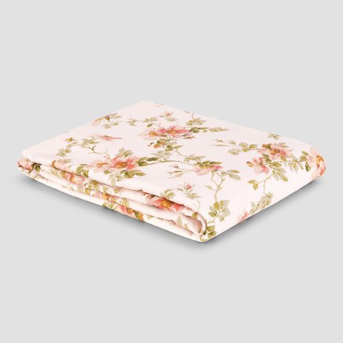 0028 PigletinBed FieldRose CottonBedding PastelCream Flatsheet