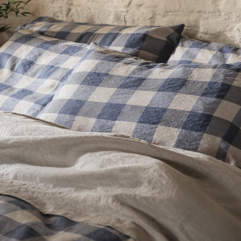 BlueEmsworthCheckPillowcases