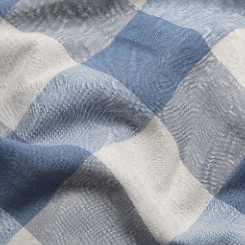 EMSWORTH CHECK BLUEBERRY DUVET COVER DETAIL 2