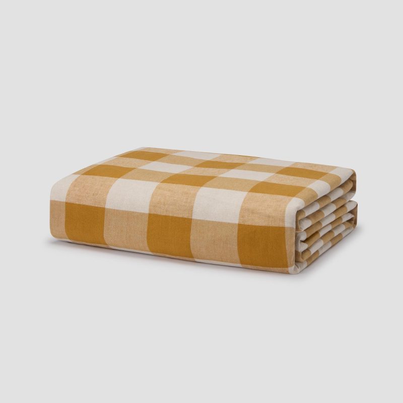 EMSWORTH CHECK RUSSET YELLOW DUVET COVER