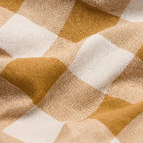 EMSWORTH CHECK RUSSET YELLOW DUVET COVER DETAIL 2