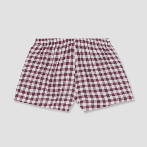 GINGHAM BERRY PYJAMA SHORTS 1