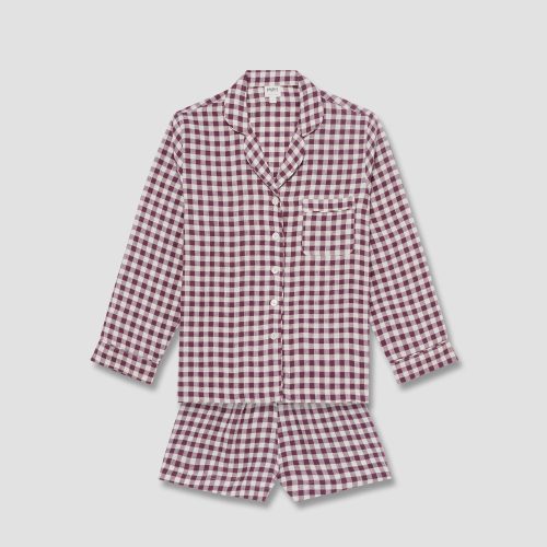 GINGHAM BERRY PYJAMA TOP WOMENS 1 SET SHORTS