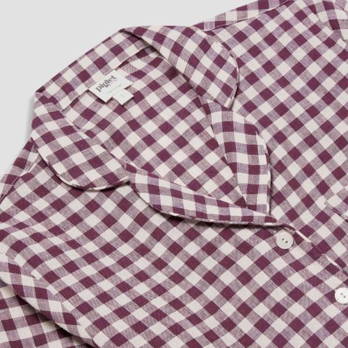 GINGHAM BERRY PYJAMA TOP WOMENS 2