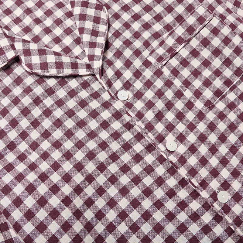 GINGHAM BERRY PYJAMA TOP 2