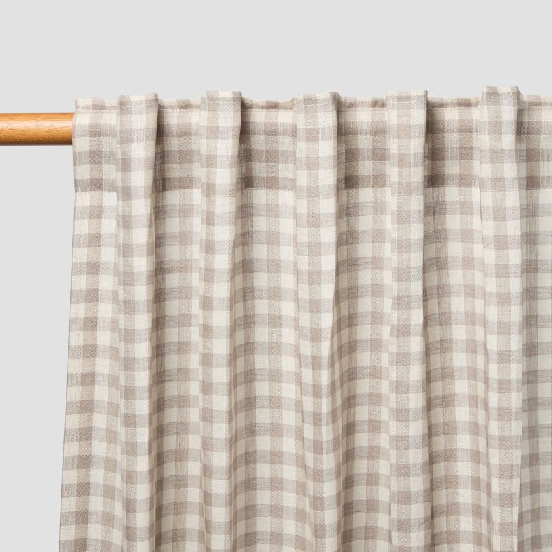 GINGHAM MUSHROOM CURTAIN 1