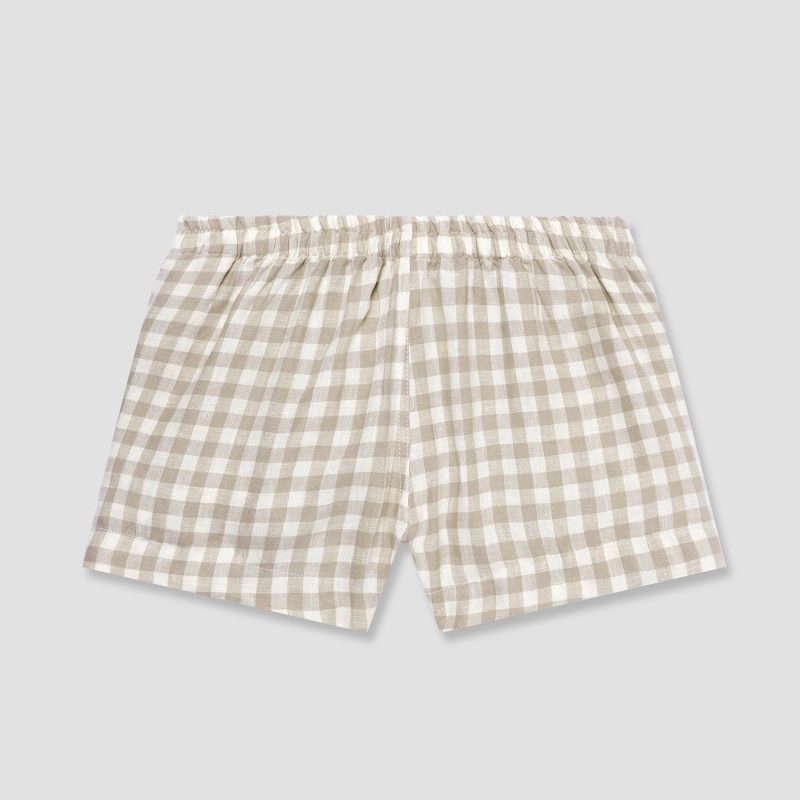 GINGHAM MUSHROOM PYJAMA SHORTS 1