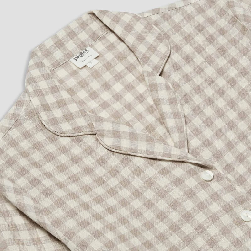 GINGHAM MUSHROOM PYJAMA TOP 2 copy