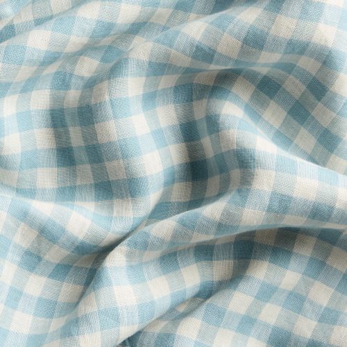 GINGHAM WARM BLUE CURTAIN