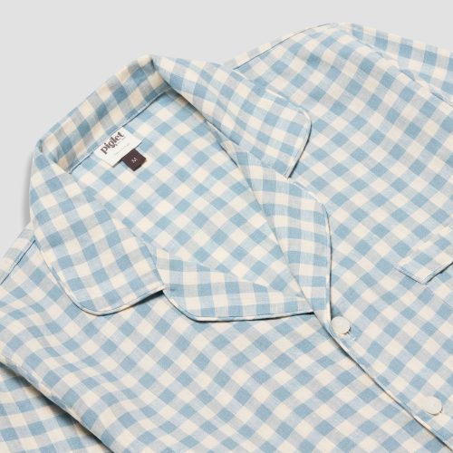 GINGHAM WARM BLUE PYJAMA SET WOMENS 2 c5ef5aa4 ef96 4abd 827c c9b0caac9cb1