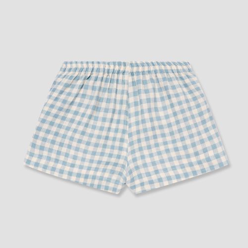 GINGHAM WARM BLUE PYJAMA SHORTS 1