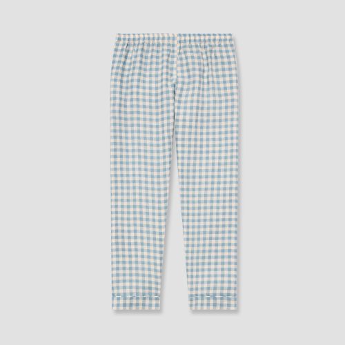 GINGHAM WARM BLUE PYJAMA TROUSERS 1