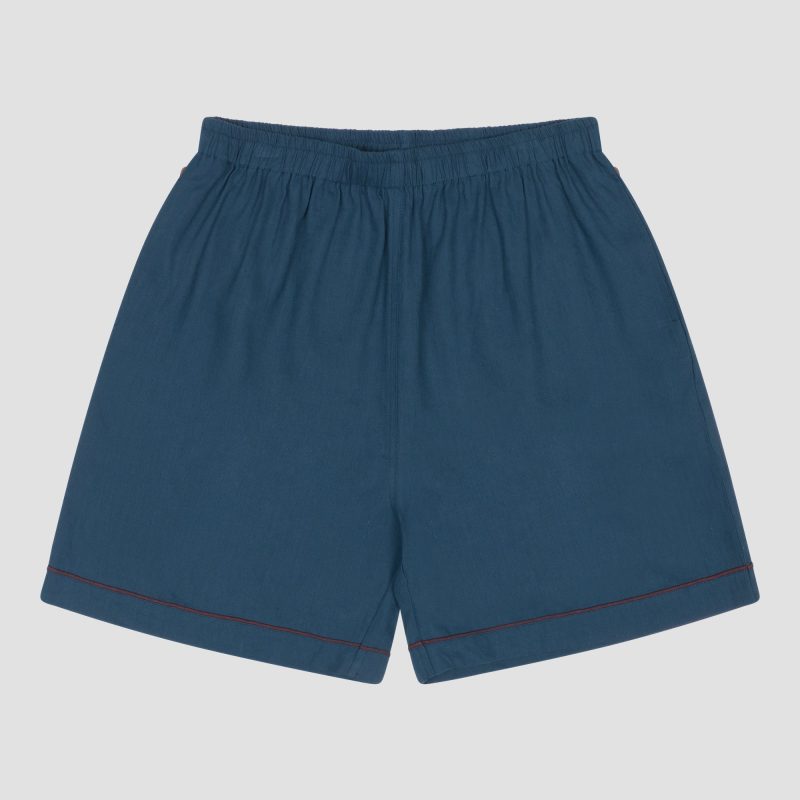 GREYBGPigletinBed Men sLinenTencelPJ MarineBlue Shorts