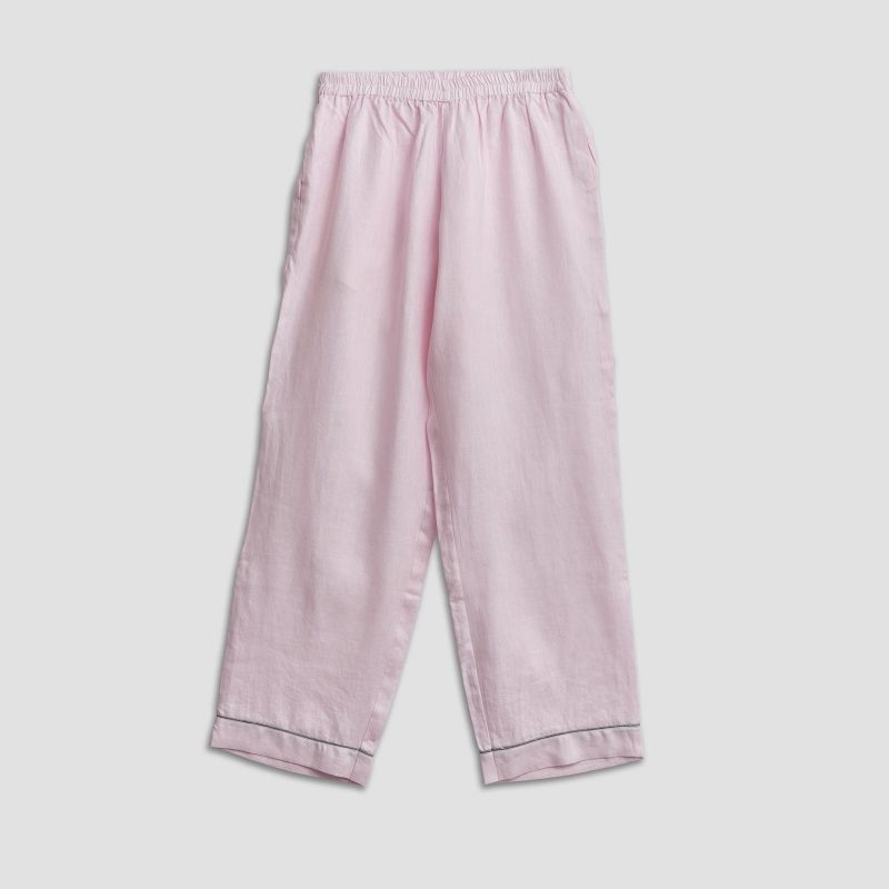 Linen Pajamas Blush Piglet In Bed 2a