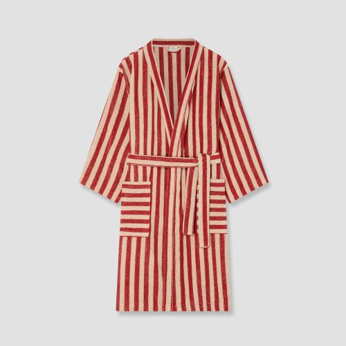 PEMBROKE STRIPE ROBE SANDSTONE RED 1