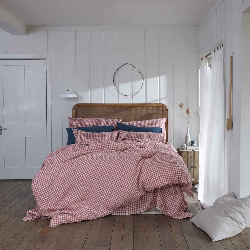 Piglet In Bed Linen Bedding MineralRedGingham 1300x1300 Web 1