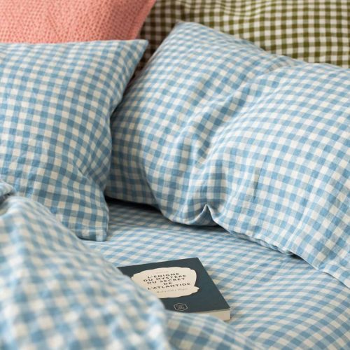 Piglet in Bed Gingham Linen Bedding Warm Blue Lifestyle 9.2 13c6876b 199d 40b8 b20f e4741f5425ea