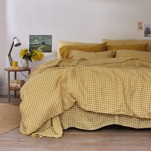 Piglet in Bed Linen Bedding Honey Gingham 1