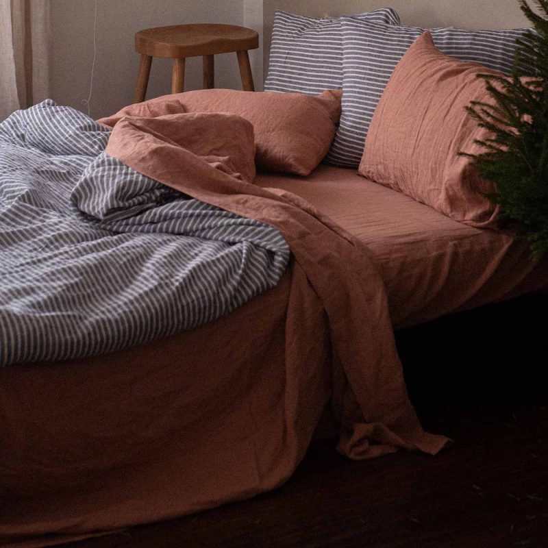 Piglet in Bed Linen Bedding Warm Clay and Midnight Stripe 2 14d1ca09 f36b 48b6 933f cd180c1ce5d6