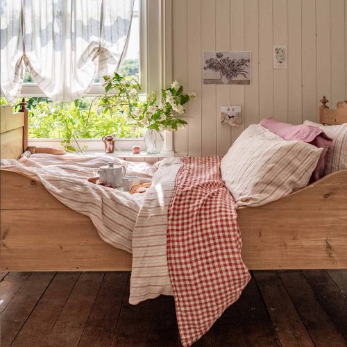 Piglet in Bed Linen Duvet Cover Mineral Red Ticking Stripe Lifestyle 1 da9628ba 5b4a 4af1 89d1 9a3887eb807d