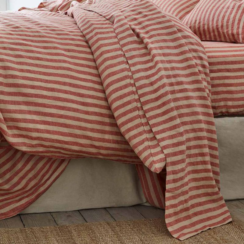 Piglet in Bed Pembroke Stripe Bedding Sandstone Red 3 f12178a0 0c92 4ce5 99a7 11b6d101b901