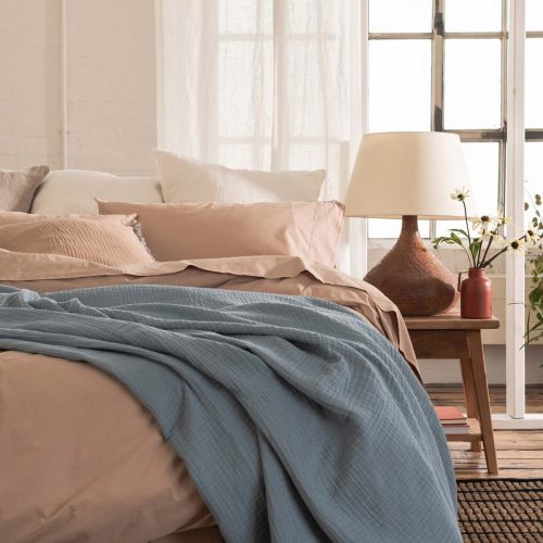 Piglet in Bed Washed Cotton Bedding Cafe au Lait Lifestyle 3