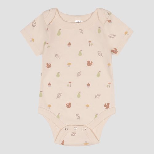 PigletinBed BabyShortSleeveBodysuit Chalk