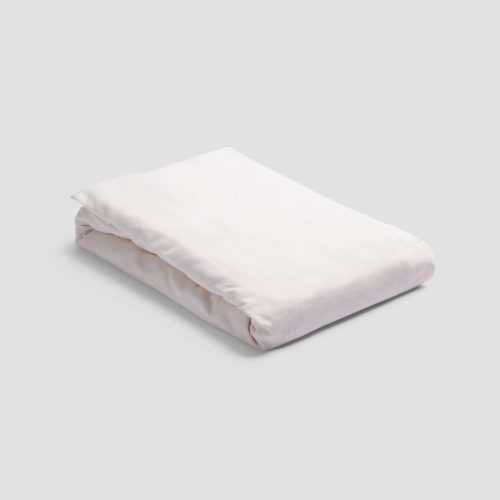 PigletinBed BrushedCottonBedding FittedSheet Alabaster 1 GreyBG