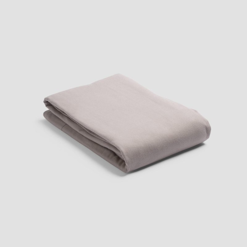 PigletinBed BrushedCottonBedding FlatSheet Clay 1 GreyBG