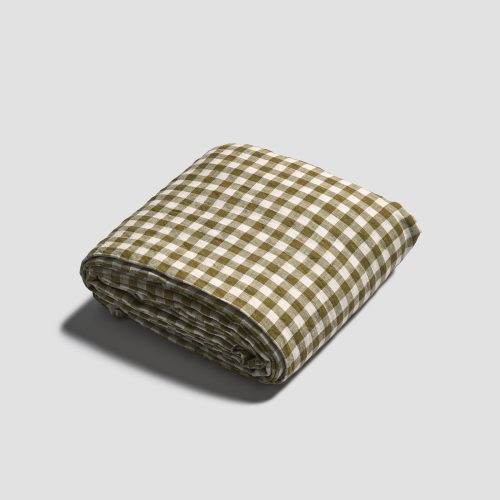 PigletinBed GinghamBeddingFlatSheet BotanicGreen 1 greyBG d7791ae2 2e8c 45f1 8b01 6ff899d5ac95