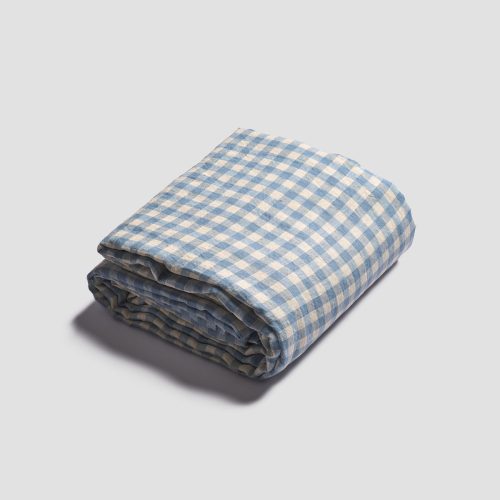 PigletinBed GinghamBeddingFlatSheet WarmBlue 1 greyBG 021d234a 5665 4619 9884 4d1665661499