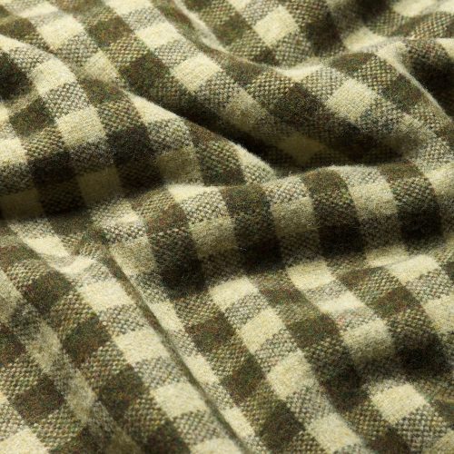 PigletinBed GinghamWoolBlanket BotanicalGreen 3