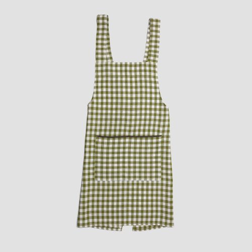 PigletinBed Kitchen LinenApron BotanicalGreen 1 GreyBG