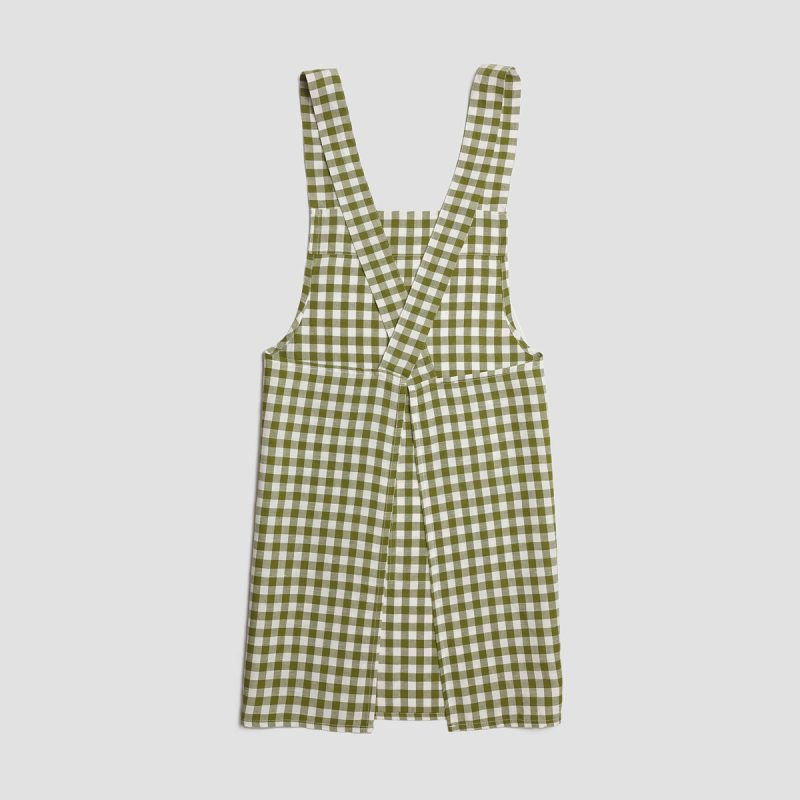 PigletinBed Kitchen LinenApron BotanicalGreen 2 GreyBG