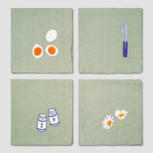 PigletinBed Linen Napkin Sage