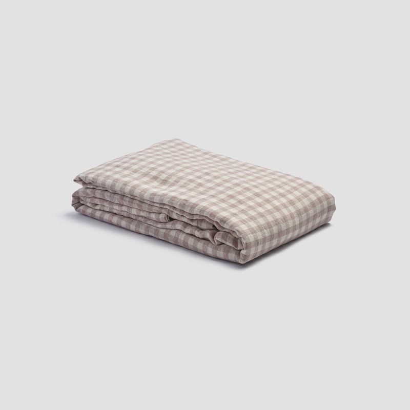 PigletinBed LinenDuvetCover MushroomGingham 1 greyBG 1