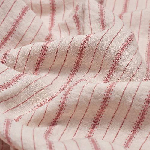 PigletinBed LinenFlatSheet MineralRedTickingStripe 2 greyBG 69a4dd47 a821 42f8 92ef d52b9b671193