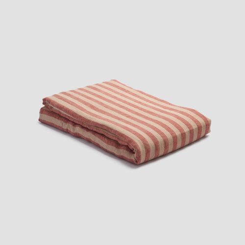 PigletinBed LinenFlatSheet SandstoneRedPembrokeStripe 1 20faeffb 80f3 42a9 8fa7 4f282bf6cde1