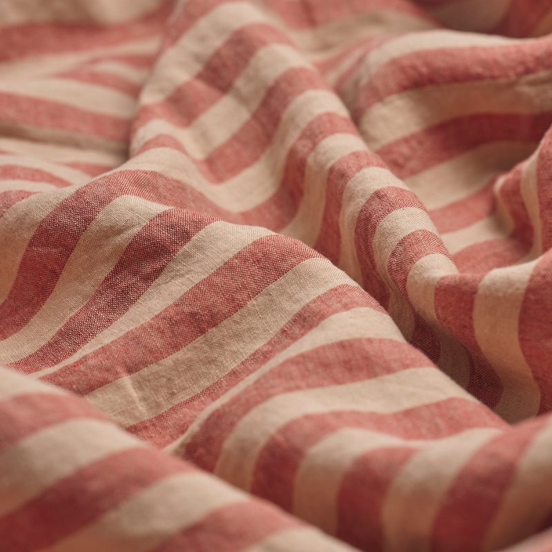 PigletinBed LinenFlatSheet SandstoneRedPembrokeStripe 2 11e7996f 67e7 440d b0ba e25f0f821b0f