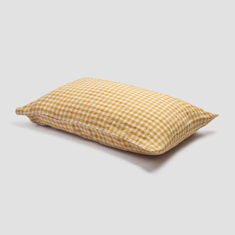 PigletinBed LinenPillowcase HoneyGingham greyBG