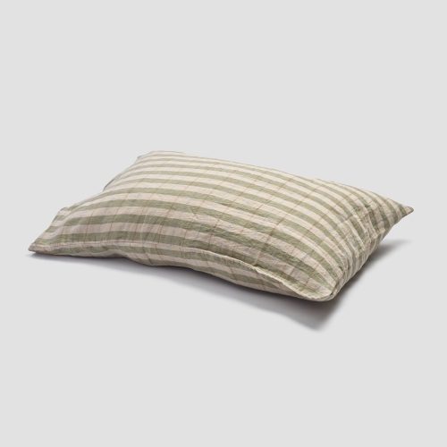 PigletinBed LinenPillowcase PearCheckStripe 1 greyBG 15d292aa 938a 4d84 92dd c31ad41659a8