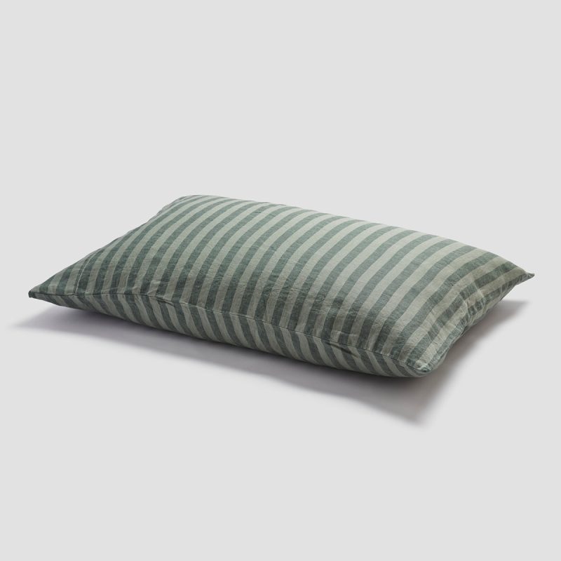 PigletinBed LinenPillowcase PineGreenPembrokeStripe 57330226 4d6b 43c1 8302 567d2d62c384