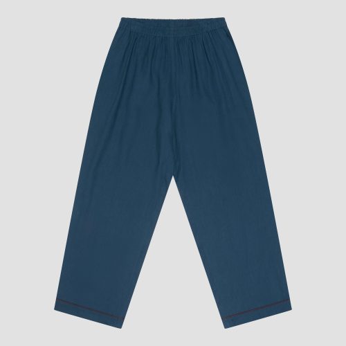 PigletinBed Men sLinenTencelPJ MarineBlue Trousers